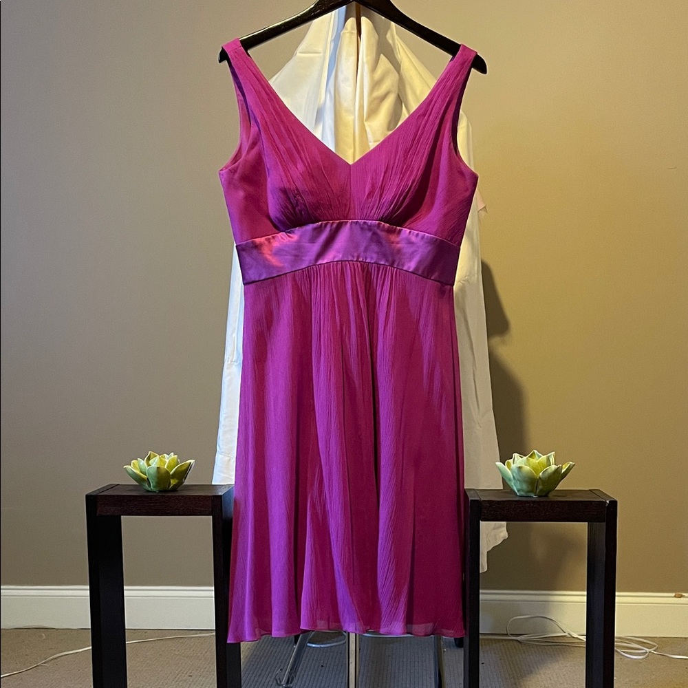 Ann Taylor Fuchsia Sleeveless Dress